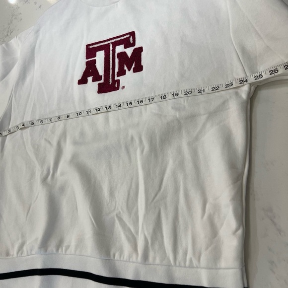 Classic White Turtleneck Sweater with Maroon Logo - Picture 16 of 16